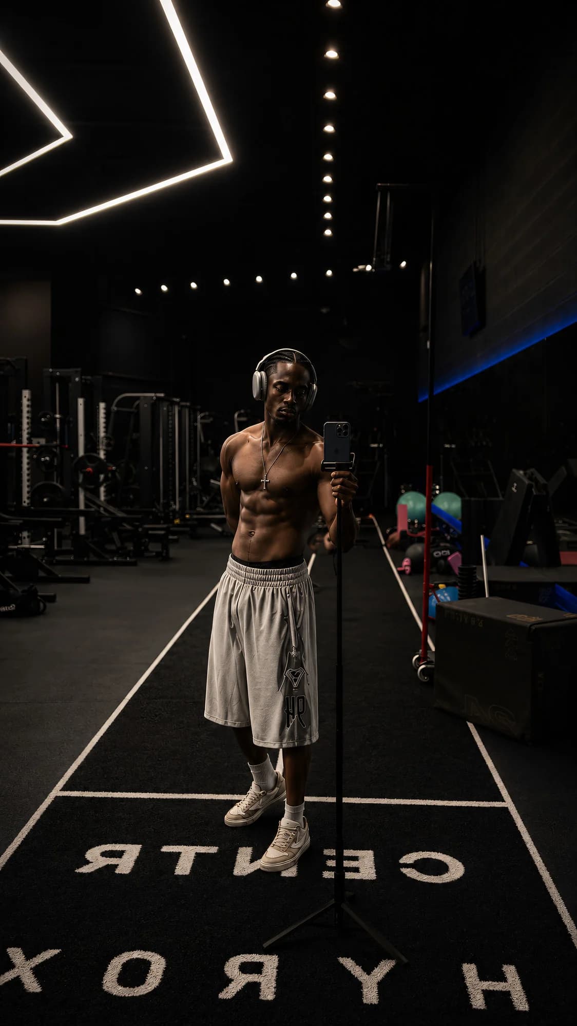 Quentin training in the gym